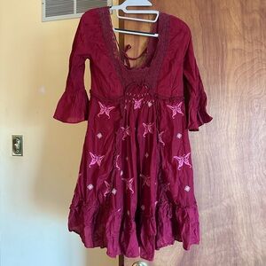 Red butterfly dress